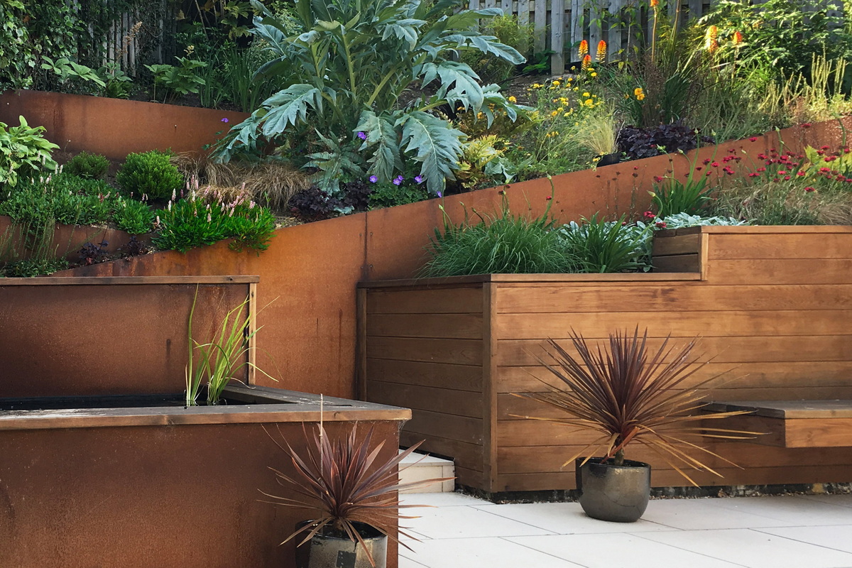 Corten Çelik Saksılar Corten Çelik Saksılar