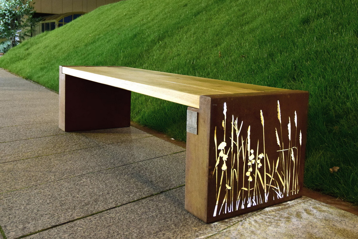 Corten Çelik Bahçe Mobilyası